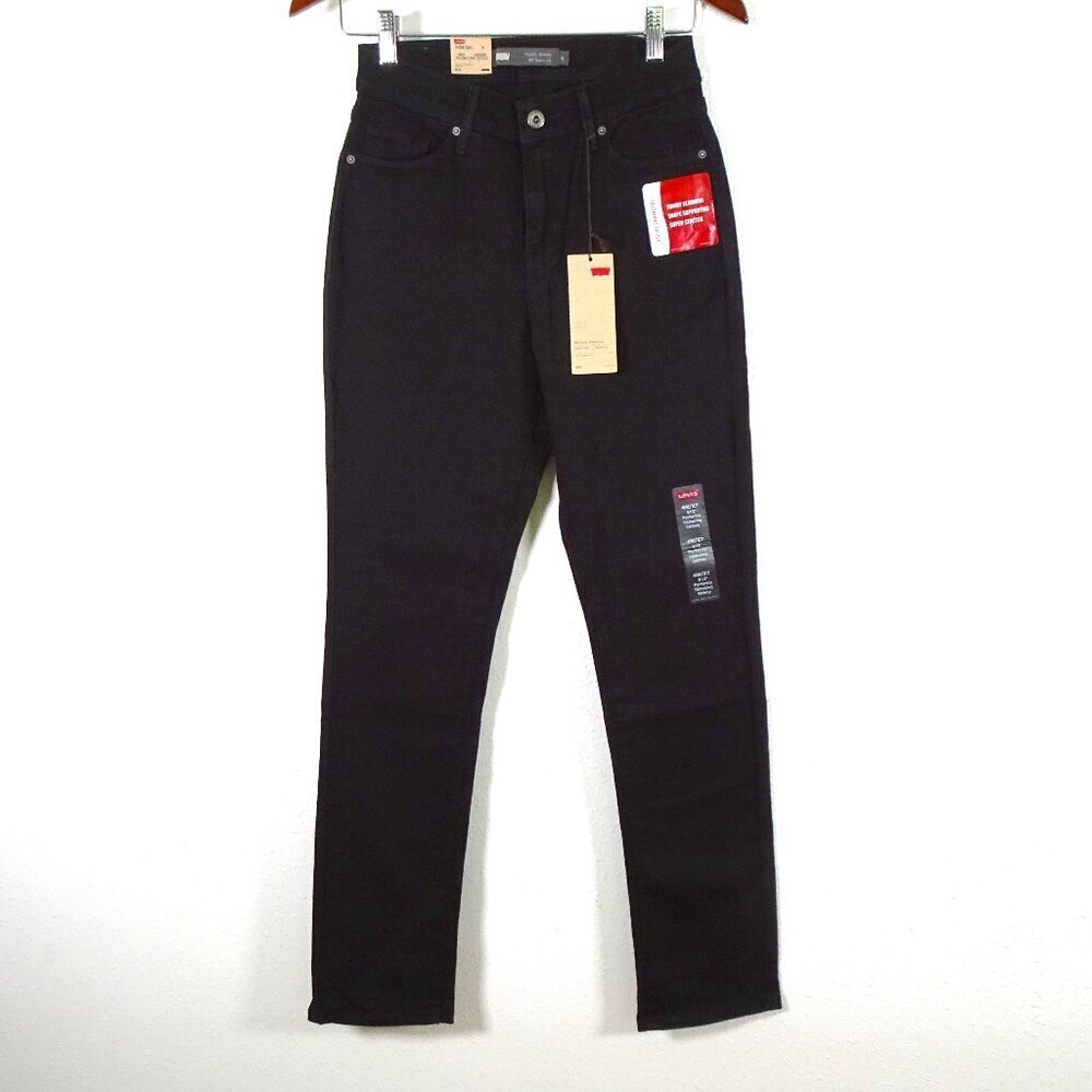 Levi’s 512 Skinny Jeans Women's Size 27x30 Black Denim Stretch Slimming